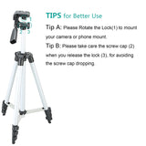 DIGIANT 50 Inch Aluminum Camera Phone Tripod+ Universal Tripod Smartphone Mount for Apple, iPhone Samsung and Other Brands Smartphones+Carrying Bag