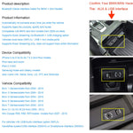 Bluetooth Kit for BMW and Mini Cooper of Android iPhone iPod Integration Music Interface Adaptor for Cars USB AUX connector