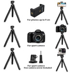 UBeesize Tripod S, Premium Phone Tripod, Flexible Tripod with Wireless Remote Shutter, Compatible with iPhone/Android Samsung, Mini Tripod Stand Holder for Camera GoPro/Mobile Cell Phone (Upgraded)