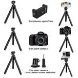 UBeesize Tripod S, Premium Phone Tripod, Flexible Tripod with Wireless Remote Shutter, Compatible with iPhone/Android Samsung, Mini Tripod Stand Holder for Camera GoPro/Mobile Cell Phone (Upgraded)