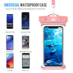 Universal Waterproof Case, Lansen Waterproof Phone Pouch Dry Bag Compatible with iPhone Xs/XR/XS Max/8/7/7 Plus/6S/6/6S Plus, Samsung Galaxy S9/S9 Plus/S8/S8 Plus/Note 8 6 5 4,HTC-[2 Pack]