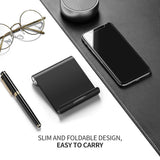 UGREEN Cell Phone Stand Holder Mobile Phone Dock Compatible for iPhone XS Max XR 8 Plus 6 7 6S X 5, Samsung Galaxy S10 S9 S8 S7 Edge S6, Android Smartphone Holder for Desk Adjustable, Foldable (Black)