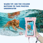 Mpow 084 Waterproof Phone Pouch Floating, IPX8 Universal Waterproof Case Underwater Dry Bag Compatible iPhone Xs Max/Xr/X/8/8plus/7/7plus Galaxy s9/s8 Note 9/8 Google Pixel up to 6.5" (Black, Pink)