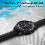 Smart Watch TicWatch E2, Wear OS by Google Fitness smartwatch, 5 ATM Waterproof and Swim-Ready, Compatible with iPhone and Android- Shadow