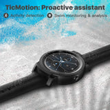Smart Watch TicWatch E2, Wear OS by Google Fitness smartwatch, 5 ATM Waterproof and Swim-Ready, Compatible with iPhone and Android- Shadow