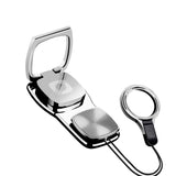 Liv2Fun Multifunctional Wearable Phone Ring, Detachable Phone Grip, with Anti-Theft Lanyard Neck Strap Loop, Support Magnetic Car Mount (Silver)