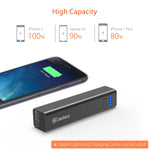 [The Smallest] Jackery Mini 3350mAh Portable Charger - External Battery Pack, Premium Aluminum Power Bank, Portable iPhone Charger for iPhone Xs max/Xs/XR/X/8/7/6/5, Samsung Galaxy S9/S8/S7/S6 (Black)