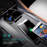 Baile Bluetooth FM Transmitter for Car, Wireless Bluetooth FM Radio Adapter Car Kit with Hands-Free Calling and 2 Ports USB Charger
