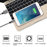 Short iPhone Cable iPhone Charging Cable 4Pack 1FT Braided iPhone Charger Cable Fast Charge and Data Sync Cord for Phone X 8 7 6S 6 Plus Pad 2 3 4 Mini, Pad Pro Air, Pod Nano Touch(Black)