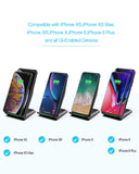 Fast Wireless Charger, NANAMI Qi Certified Charger Wireless Charging Stand Compatible iPhone X/XS/XR/XS Max/8/8 Plus, Samsung Galaxy S10 S10+ S9 S9+ S8 S8+ Note9/8 S7 S7edge and All Qi-Enabled Device