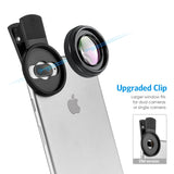 AMIR Phone Camera Lens, 0.6X Super Wide Angle Lens + 15X Macro Lens for iPhone Lens Kit, 2 in 1 Clip-On Cell Phone Camera Lens for iPhone 8, X, 7, 7 Plus, 6s, 6, Samsung, Other Smartphones