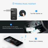Mpow Bluetooth Receiver with Car Locator, Bluetooth 4.1 Car Kits, 2 in 1 Car Audio Adapter, Wireless Music Adapter for Car Stereo System to Enjoy Hands-Free Calling & Music, Black