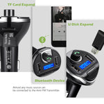 KeeKit Bluetooth FM Transmitter, Wireless in-Car FM Transmitter Radio Adapter Car Kit, Universal Car Charger with Dual USB Charging Ports, Hands-Free Calling for Smartphones