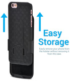 Aduro iPhone 6S / 6 Case, Combo Shell & Holster Case Super Slim Shell Case w/Built-in Kickstand + Swivel Belt Clip Holster for Apple iPhone 6S / 6