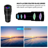 Phone-Lens-Kit with Tripod+Remote Shutter,6 in 1 Camera Lens for iPhone-18X Telephoto Lens+Wide Angle& Macro Lens+Fisheye+2X Lens+CPL, for Most Smart-Phone