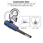 【New】 Bluetooth Headset,Wireless Business Bluetooth Earpiece V4.1 Stereo Earbuds Headphones Hands-Free in-Ear Earphones with Noise Reduction Mic for All Smartphones and Office/Workout/Driving