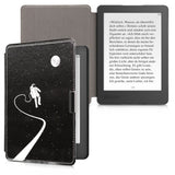 kwmobile Case for Kobo Aura Edition 2 - Book Style PU Leather Protective e-Reader Cover Folio Case - White/Black