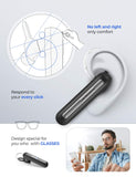 Mpow Business Headset 20H Bluetooth Headset IPX4 Handsfree Dual-Mic Noise Cancelling, Bluetooth Earpiece Business CVC 6.0, Wireless Earbuds with Clear Voice for Business/Office/Driving