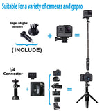 Portable 40 Inch Universal Selfie Stick, Selfie Stick Tripod with Wireless Remote, Extendable Mini Aluminum Alloy Handheld Monopod Phone Tripod Compatible with iPhone Samsung DSLR GoPro