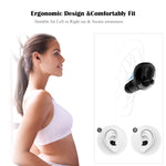 Mini Bluetooth Earbud, Ture Invisible Wireless Earphone V4.2, IPX4 Sweatproof 8-Hr Talking Time Car Bluetooth Headset with HD Mic & Charging Case for iPhone iPad Samsung Android Devices (One PCS)