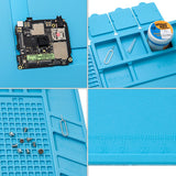 Project Mat Soldering Station Heat Insulation Silicone Pad Parts & Screws Sorting Keeping Magnetic Mat for Cell Phone Repair Computer Repair, with Free Anti-Static Tweezer (DarkCyan)