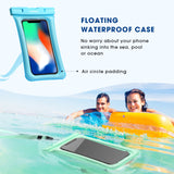Mpow 084 Waterproof Phone Pouch Floating, IPX8 Universal Waterproof Case Underwater Dry Bag Compatible iPhone Xs Max/Xr/X/8/8plus/7/7plus Galaxy s9/s8 Note 9/8 Google Pixel up to 6.5" (Blue, Green)