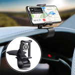 JunDa Car Phone Holder 360-Degree Rotation Cell Phone Holder Suitable for 4 to 6.5 inch Smartphones,Rotating Dashboard Clip Mount Stand