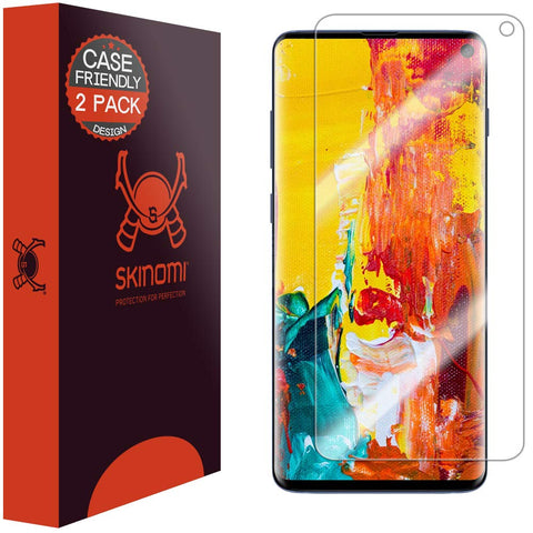 Skinomi TechSkin [2-Pack Case Friendly] Screen Protector for Samsung Galaxy S10 6.1" Clear Anti-Bubble Film [Will NOT Work w/Verizon Galaxy S10 5G 6.7"]