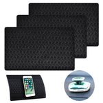 3 Pcs Car Dashboard Pads Non-slip 11" x 7", AIFUDA Anti-Slip Ripple Sticky Dash Grip Mat for Coin Phone Key Sunglasses - Black