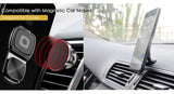 Liv2Fun Multifunctional Wearable Phone Ring, Detachable Phone Grip, with Anti-Theft Lanyard Neck Strap Loop, Support Magnetic Car Mount (Silver)