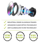 Phone Camera Lens Kit - Professional 2 in 1 Universal Set for iPhone, Samsung, Smartphones and Tablets - 110 Degree 4K HD Aspherical Wide Angle, 20X Macro Lens for Cell Phones