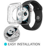 Apple Watch 4 Screen Protector, with Free Clear TPU Case Bundle [i-Blason Clear Case and Two Tempered Glass Screen Protector Combination Pack] [Compatible with Apple Watch Series 4 2018] (44 mm)