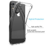 iPhone XR Case, Soft Shockproof Case Heavy Duty Protective Cover Shock Absorption Case,Reinforced Corners TPU Bumper Hard PC Back Cover for iPhone XR 6.1 inch (Crystal Clear)