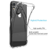 iPhone XR Case, Soft Shockproof Case Heavy Duty Protective Cover Shock Absorption Case,Reinforced Corners TPU Bumper Hard PC Back Cover for iPhone XR 6.1 inch (Crystal Clear)