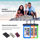 Egchi Waterproof Case 3 Pack Universal Waterproof Phone Pouch Cell Phone Dry Bag for iPhone Series Samsung Galaxy Note HTC LG Sony Nokia - up to 6 inch (Blue&Green&Orange)