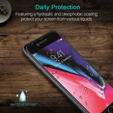 LK [3 Pack] Screen Protector for iPhone 8 Plus and iPhone 7 Plus Tempered Glass Case Friendly DoubleDefence [Alignment Frame Easy Installation] with Lifetime Replacement Warranty