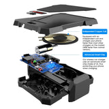 WiLEES Automatic Qi Wireless Car Charger Mount Infrared Induction Car Phone Holder for iPhone Xs Max X XR 8 Plus, Samsung Galaxy S9 S8 Plus Edge Note 9 Includes Dual Charger