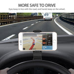 Automobile Installation HUD Smart Phone Global Locator KEKU Adjustable Anti-Skid Support, Safe Driving, Suitable for iPhone X / 8/8plus Samsung Galaxy S8 / S8+ / Note 8 and Most Smart Phones.