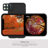 iPhone Xs Max Lens, 6 in 1 Dual Phone Camera Lens Kit [ 180 Degree Fisheye, 0.65X Super Wide Angle, 10X/20X Macro, 2X Zoom Telescope Lens ] with Phone Protective Case Cover for Apple iPhone Xs Max