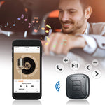 TUNAI Button Media Remote Control - Bluetooth 5.0 Wireless 6 Button Remote for iPhone and Android Smartphones - Play/Pause, Next/Last Track, Volume, Calls, Siri/Assistant, Camera and Video Recording