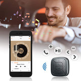 TUNAI Button Media Remote Control - Bluetooth 5.0 Wireless 6 Button Remote for iPhone and Android Smartphones - Play/Pause, Next/Last Track, Volume, Calls, Siri/Assistant, Camera and Video Recording