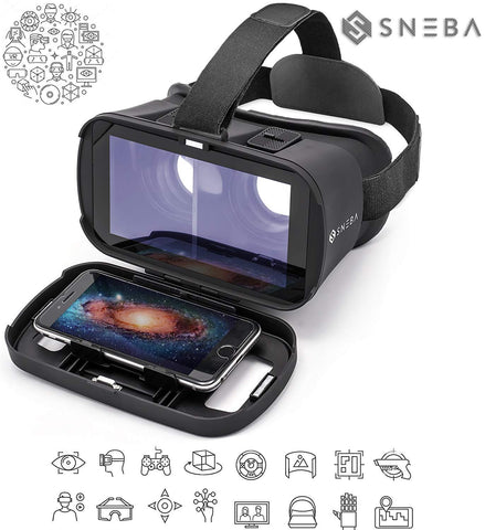 VR Glasses, Virtual Reality Headset, 3D IMAX Movie/Game Viewer Compatible iPhone XR Xs X 8 7 6 S Plus Samsung Galaxy S9 S8 S7 S6 Edge + etc 4.0-6.33" Cellphone