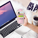 3 Pack Adhesive Phone Card Holder, BAIMAHUI Stretchy Credit Card Stick on Wallet Pocket Sleeve Compatible with iPhone, Samsung, Most Android Smart Phones (Black Gray Pink)
