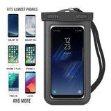 Trianium (2Pack) Universal Waterproof Case, Cellphone Dry Bag Pouch w/ IPX8 for iPhone X 8 7 6s 6 Plus, SE 5s 5c 5, Galaxy s9 s8 s7 s6 edge, Note 5 4,LG G6 G5,HTC 10,Nokia, Pixel up to 6.0” diagonal