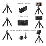 Phone Tripod, UBeesize Portable and Adjustable Camera Stand Holder with Wireless Remote and Universal Clip, Compatible with iPhone, Android Phone, Camera, Sports Camera GoPro (2018 New Version)