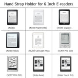 TFY Security Hand Strap Holder Finger Grip for Kindle E-Readers - Kindle e-Reader 6" / Kindle Paperwhite/Voyage/Oasis/Nook GlowLight Plus/Sony PRS-300 / PRS-350 / Kobo Aura (Grey)