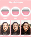 Rechargeable Selfie Ring Light - Tekcast 36 LED Clip-on LED Camera Light, Round Shape LED Fill-Light for Phone Pad Galaxy, Other Smart Photography Phones, White