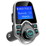 Bluetooth FM Transmitter for Car, TopElek Wireless Radio Transmitter Adapter with Power Off Function, Hands-Free Car Kit Charger, 1.44'' LCD Diaplay, Music Player, 2 USB Ports, AUX in/Out, TF Card