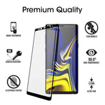 amFilm Glass Screen Protector for Samsung Galaxy Note 9, Full Screen Coverage Screen Protector, 3D Curved Tempered Glass, Dot Matrix with Easy Installation Tray (Black)