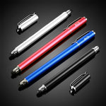 Bargains Depot Capacitive Stylus/Styli 2-in-1 Universal Stylus Pens for All Touch Screen Tablets/Cell Phones with 20 Extra Replaceable Soft Rubber Tips (4 pieces, Black/Red/Silver/Blue)